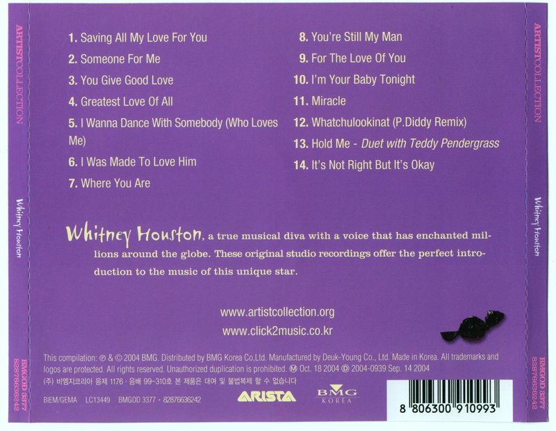 Whitney Houston - Artist Collection [compilation] (2004