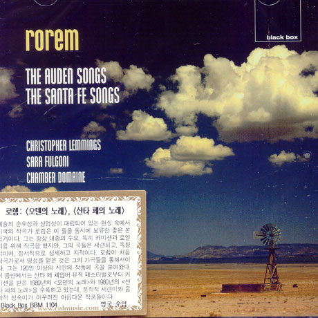 Chamber Domaine, Ned Rorem - The Auden Songs/ The Santa Fe Songs ...